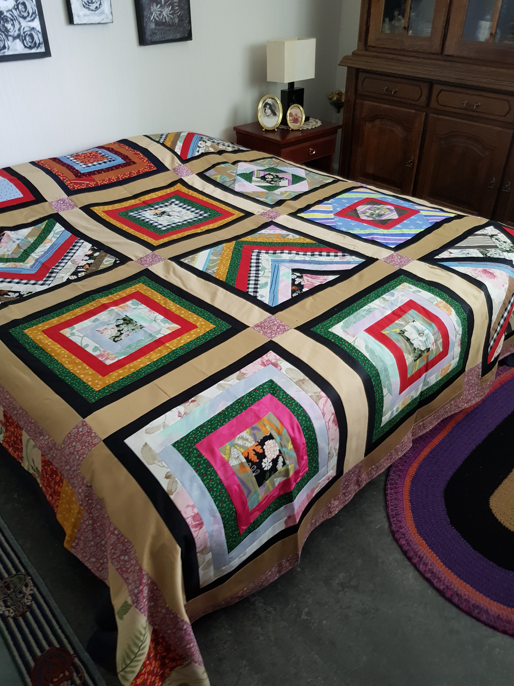 patchwork bedcover